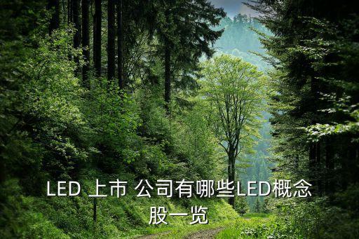 做led的上市公司,做煙花爆竹的上市公司