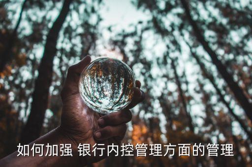 如何加強(qiáng) 銀行內(nèi)控管理方面的管理