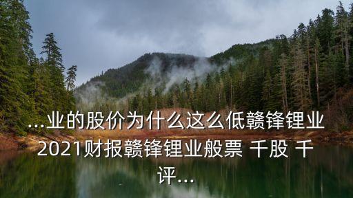 ...業(yè)的股價為什么這么低贛鋒鋰業(yè)2021財報贛鋒鋰業(yè)般票 千股 千評...