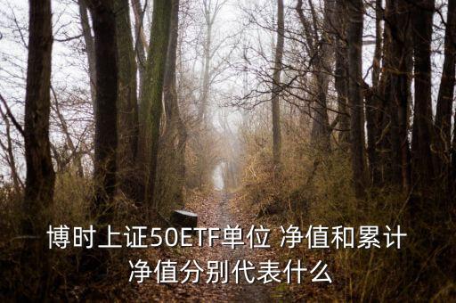 博時上證50ETF單位 凈值和累計 凈值分別代表什么