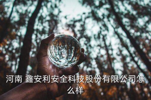 河南 鑫安利安全科技股份有限公司怎么樣