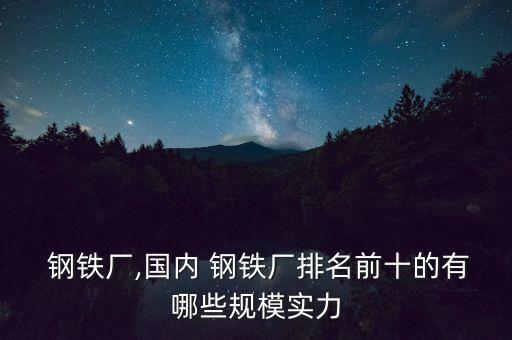  鋼鐵廠,國內(nèi) 鋼鐵廠排名前十的有哪些規(guī)模實力