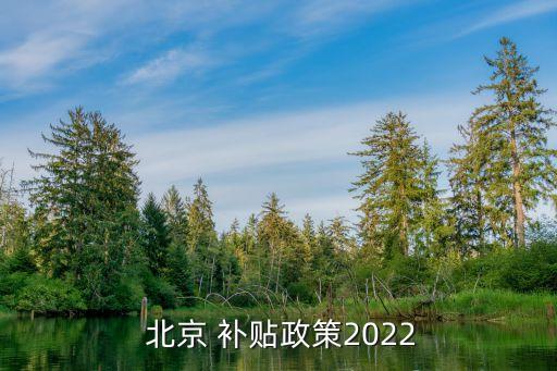  北京 補貼政策2022