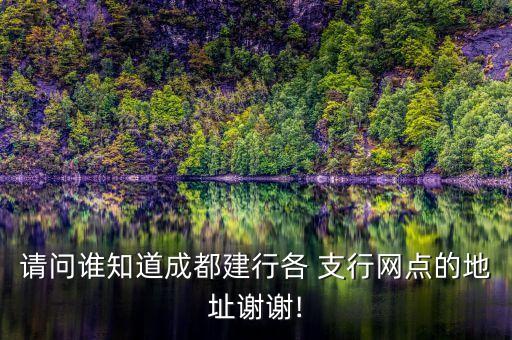 請問誰知道成都建行各 支行網(wǎng)點的地址謝謝!