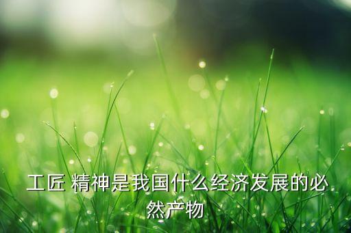  工匠 精神是我國(guó)什么經(jīng)濟(jì)發(fā)展的必然產(chǎn)物