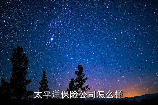 太平洋保險(xiǎn)公司怎么樣