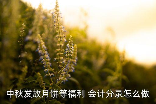 中秋發(fā)放月餅等福利 會計分錄怎么做