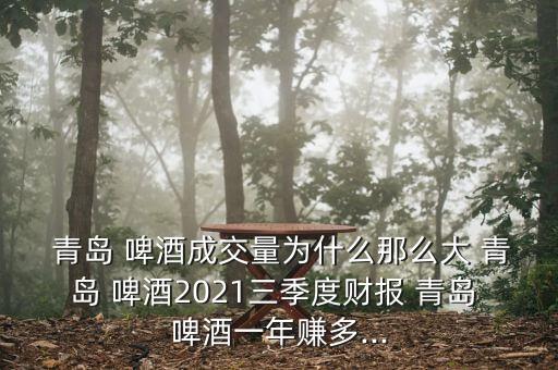  青島 啤酒成交量為什么那么大 青島 啤酒2021三季度財報 青島 啤酒一年賺多...