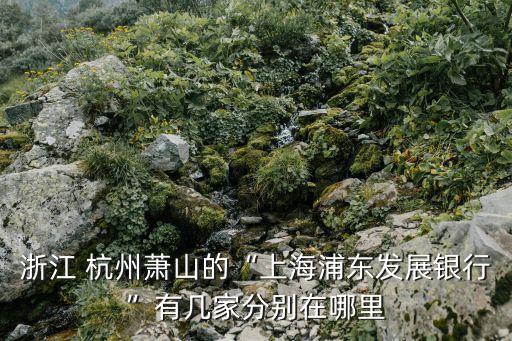 浙江 杭州蕭山的“上海浦東發(fā)展銀行”有幾家分別在哪里