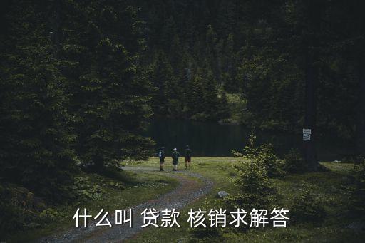 什么叫 貸款 核銷求解答