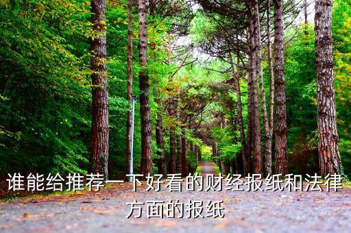 誰能給推薦一下好看的財經(jīng)報紙和法律方面的報紙