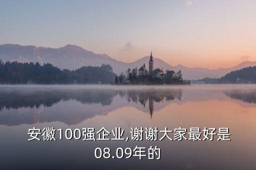  安徽100強企業(yè),謝謝大家最好是08.09年的