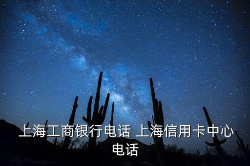  上海工商銀行電話 上海信用卡中心電話