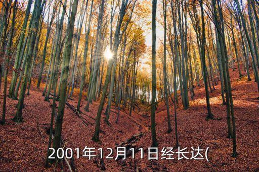 2001年12月11日經(jīng)長達(dá)(