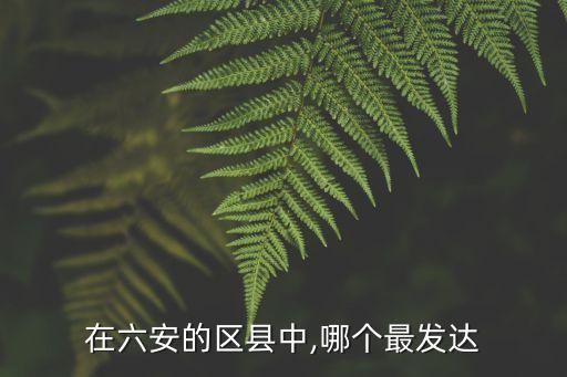 在六安的區(qū)縣中,哪個(gè)最發(fā)達(dá)