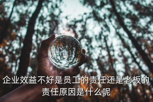 企業(yè)效益不好是員工的責(zé)任還是老板的責(zé)任原因是什么呢