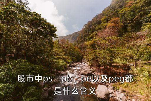 股市中ps、pb、pe以及peg都是什么含義