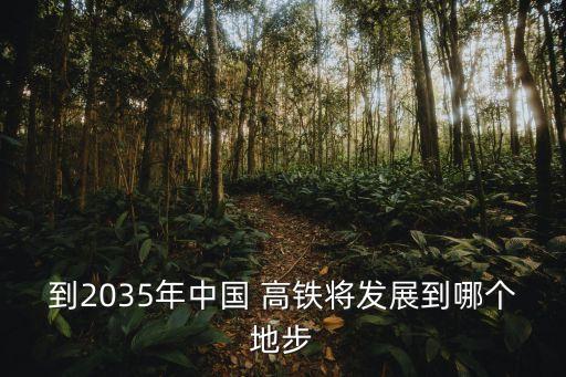 到2035年中國 高鐵將發(fā)展到哪個(gè)地步