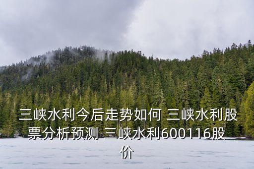  三峽水利今后走勢(shì)如何 三峽水利股票分析預(yù)測(cè) 三峽水利600116股價(jià)