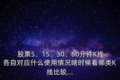  股票5、15、30、60分鐘K線各自對(duì)應(yīng)什么使用情況啥時(shí)候看哪類K線比較...