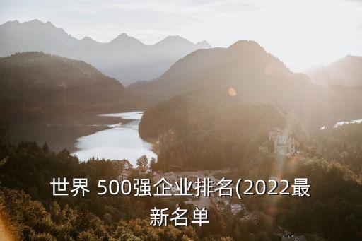 世界 500強(qiáng)企業(yè)排名(2022最新名單