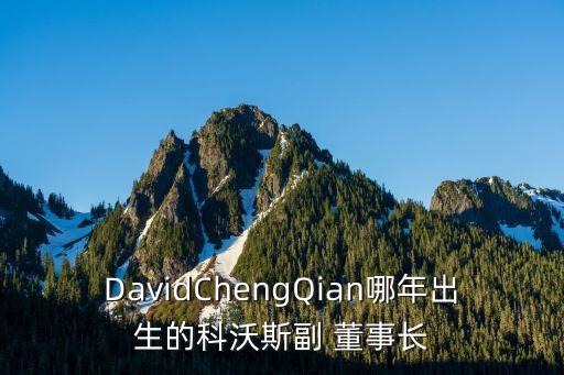 DavidChengQian哪年出生的科沃斯副 董事長