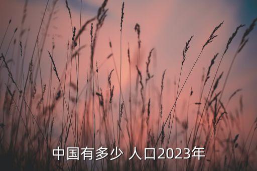 中國有多少 人口2023年