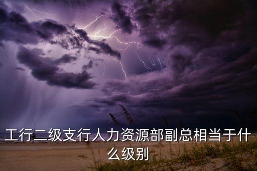 工行二級(jí)支行人力資源部副總相當(dāng)于什么級(jí)別