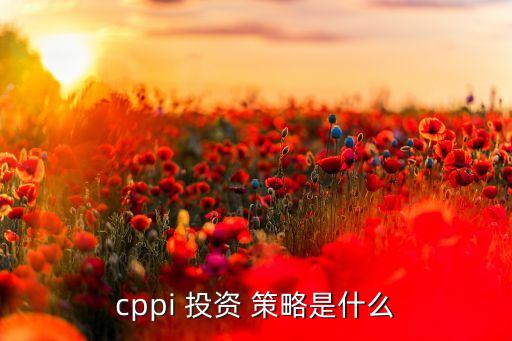 cppi 投資 策略是什么