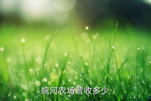 皖河農(nóng)場(chǎng)營(yíng)收多少