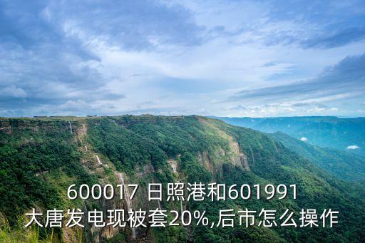 600017 日照港和601991大唐發(fā)電現(xiàn)被套20%,后市怎么操作