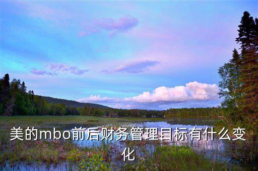 美的mbo前后財(cái)務(wù)管理目標(biāo)有什么變化