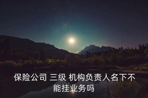 保險(xiǎn)公司三級(jí)機(jī)構(gòu)管理