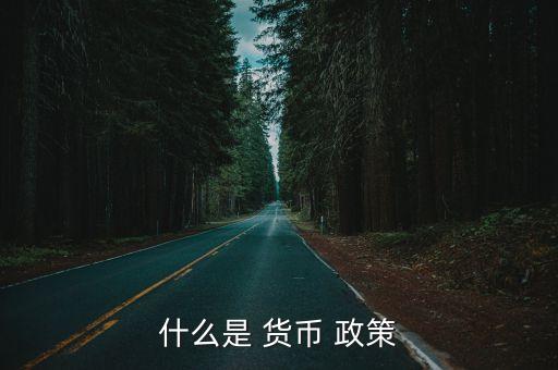 什么是 貨幣 政策