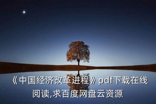 《中國經(jīng)濟改革進程》pdf下載在線閱讀,求百度網(wǎng)盤云資源