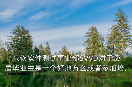  東軟軟件測(cè)試事業(yè)部SVVD對(duì)于應(yīng)屆畢業(yè)生是一個(gè)好地方么或者參加培...