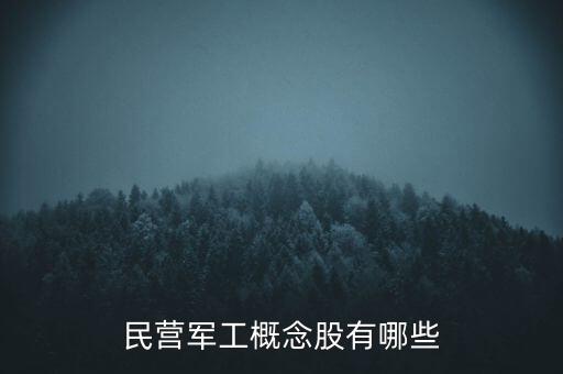 民營軍工概念股有哪些