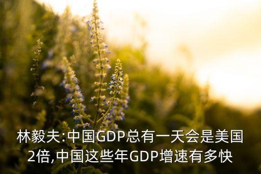 林毅夫:中國GDP總有一天會(huì)是美國2倍,中國這些年GDP增速有多快