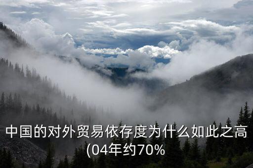 中國(guó)的對(duì)外貿(mào)易依存度為什么如此之高(04年約70%