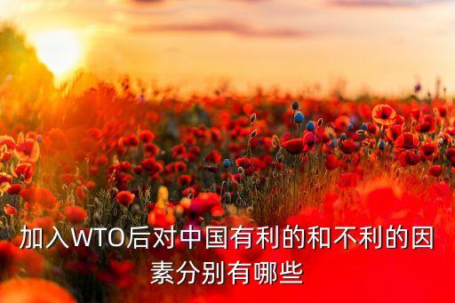 中國wto好處,加入wto對老百姓的好處