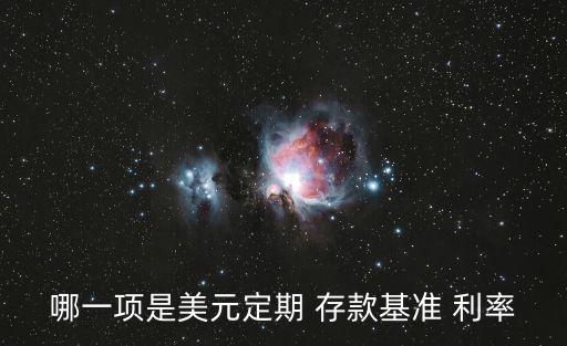 哪一項是美元定期 存款基準(zhǔn) 利率