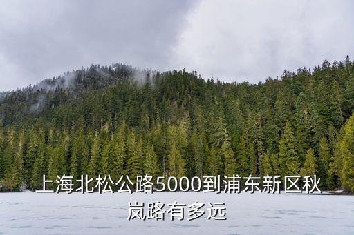  上海北松公路5000到浦東新區(qū)秋嵐路有多遠