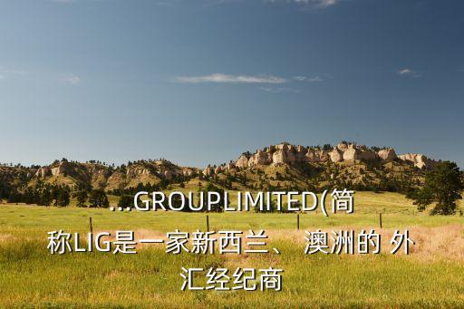 ...GROUPLIMITED(簡稱LIG是一家新西蘭、 澳洲的 外匯經(jīng)紀商