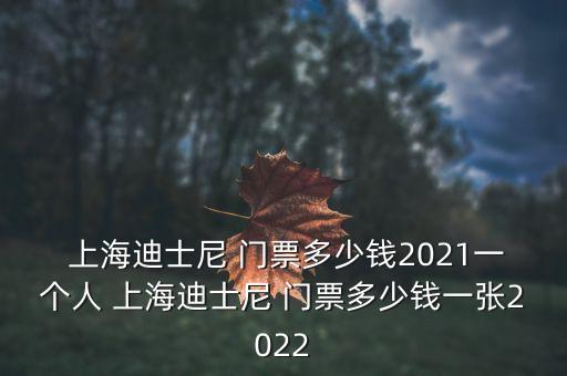  上海迪士尼 門(mén)票多少錢(qián)2021一個(gè)人 上海迪士尼 門(mén)票多少錢(qián)一張2022