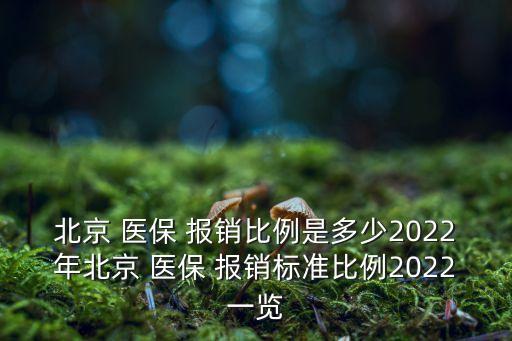 北京 醫(yī)保 報銷比例是多少2022年北京 醫(yī)保 報銷標準比例2022一覽