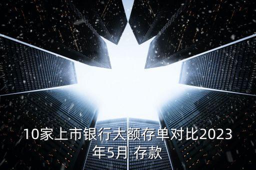 10家上市銀行大額存單對(duì)比2023年5月 存款