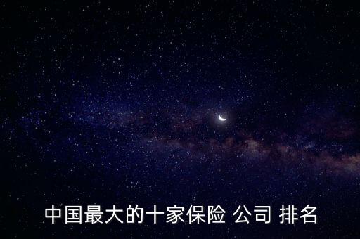 中國最大的十家保險(xiǎn) 公司 排名