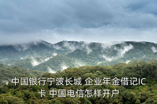 中國銀行寧波長城 企業(yè)年金借記IC卡 中國電信怎樣開戶