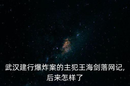 武漢建行爆炸案的主犯王海劍落網(wǎng)記,后來怎樣了