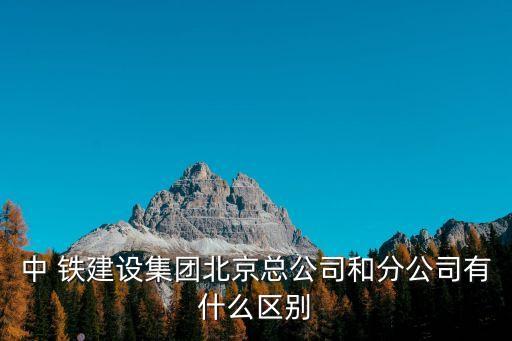 中 鐵建設(shè)集團北京總公司和分公司有什么區(qū)別